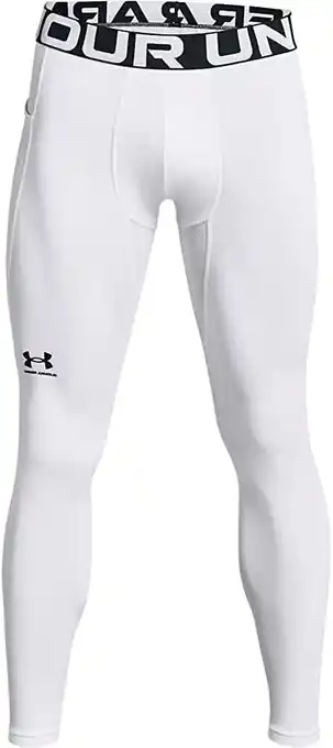 Walmart Under Armour Mens ColdGear Leggings White 100/Black XX-Large offer