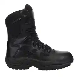 Walmart Reebok Mens Black Leather Tactical Boots Rapid Response RB Comp Toe 10 M offer
