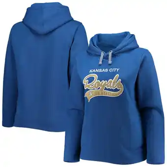 Walmart Women's Soft as a Grape Royal Kansas City Royals Plus Size Side Split Pullover Hoodie offer