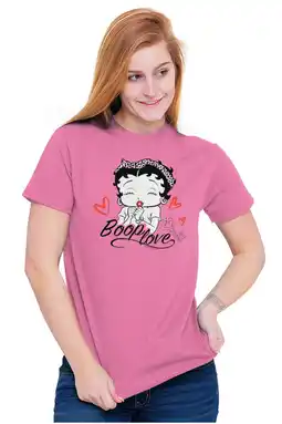 Walmart Betty Boop Love Hearts Cute Women Plus Size Graphic Tee Tees Brisco Brands 2X offer
