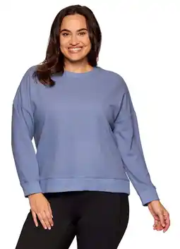 Walmart RBX Active Women's Plus Size Long Sleeve Waffle Knit Pullover offer