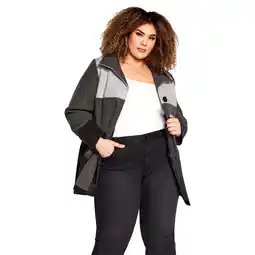 Walmart Avenue Women's Plus Size Color Block Stripe Jacket offer
