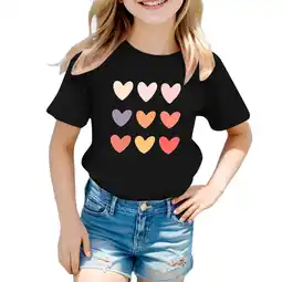 Walmart ZPWKLM ZPWKLM Cute Shirt For Infnat Graphic Print Round Neck Short Sleeve Blouse For size 3-4T offer