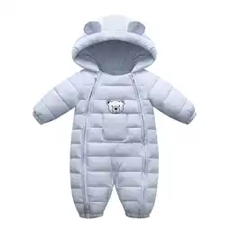 Walmart Jackets for Girls Romper Hoodie Ears Clothes Cartoon Solid Baby Boys Coat Light blue 18-24 Months offer