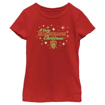 Walmart Girl's Guardians of the Galaxy Holiday Special A Very Guardians Christmas Graphic Tee Red Large offer