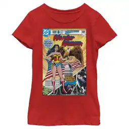 Walmart Girl's Wonder Woman American Comic Book Cover Graphic Tee Red Small offer