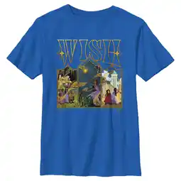 Walmart Boy's Disney Wish Stained Glass Scenes T-Shirt - Royal Blue - X Large offer