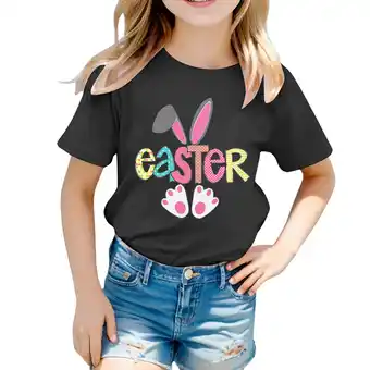 Walmart ZPWKLM Tees For Infnat Print Short Sleeve Loose Spring Holiday Clothing For Kids size 2-3T offer
