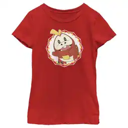 Walmart Girl's Pokemon Fuecoco Circle Graphic Tee Red Medium offer