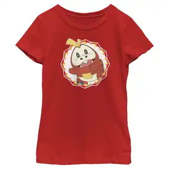 Walmart Girl's Pokemon Fuecoco Circle Graphic Tee Red Medium offer
