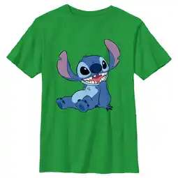 Walmart Boy's Lilo & Stitch Sitting Pose Graphic Tee Kelly Green X Small offer
