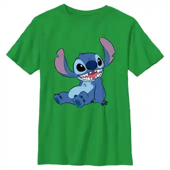 Walmart Boy's Lilo & Stitch Sitting Pose Graphic Tee Kelly Green X Small offer