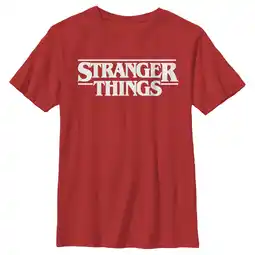 Walmart Boy's Stranger Things White Logo Graphic T-Shirt offer