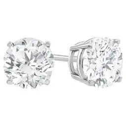 Walmart Brilliance Fine Jewelry 1.00 Carat T.W. Diamond Stud Earring in 14K White Gold, (I-J, I2-I3) offer
