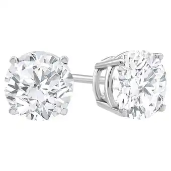 Walmart Brilliance Fine Jewelry 1.00 Carat T.W. Diamond Stud Earring in 14K White Gold, (I-J, I2-I3) offer