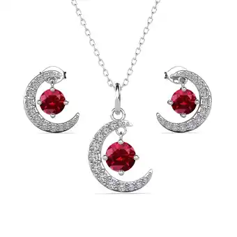 Walmart Cate & Chloe Luna January Birthstone 18k White Gold Plated Women jewelry Set, Swarovski Crystals offer