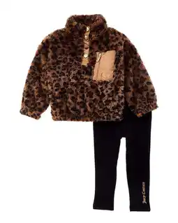 Walmart Juicy Couture girls 2pc Sherpa Pullover & Legging Set, 6X offer
