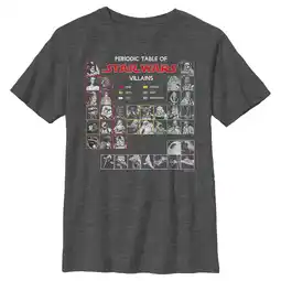 Walmart Boy's Star Wars: A New Hope Villain Periodic Table of Elements Graphic Tee Charcoal Heather Small offer
