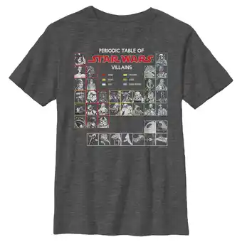 Walmart Boy's Star Wars: A New Hope Villain Periodic Table of Elements Graphic Tee Charcoal Heather Small offer