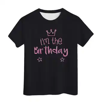 Walmart ZPWKLM Cute Shirt For Infnat Short Sleeve Print Summer Crewneck Basic Clothes For Newborns size 3-4T offer