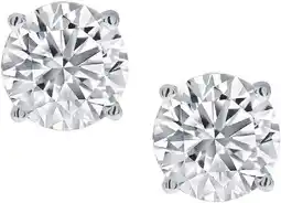 Walmart 1/2ct TW Real (Natural) Round Diamond Solitaire Stud Earrings in 14K White Gold offer