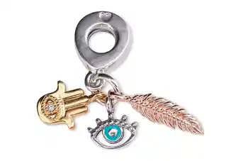 Walmart PANDORA Hamsa - All-seeing Eye & Feather Spirituality Dangle Charm offer