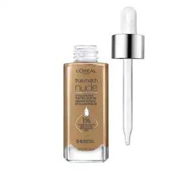 Walmart L'Oreal Paris True Match Hyaluronic Tinted Serum Foundation Makeup, Medium Tan 5-6, 1 fl oz offer