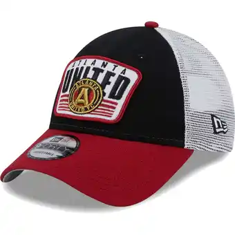Walmart Men's New Era Black/Red Atlanta United FC Patch 9FORTY Trucker Snapback Hat offer