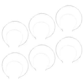Walmart unbranded 6 Pcs Crown Headband Thick Headbands Bandeau Halloween Girl Bride Miss Silver offer