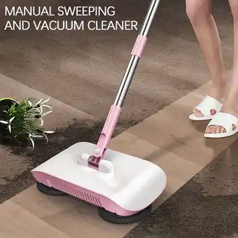 Walmart VANLOFE Hand Push Sweeper Household Lazy Three-in-one Suction Sweeper Cleaning Machine Floor offer