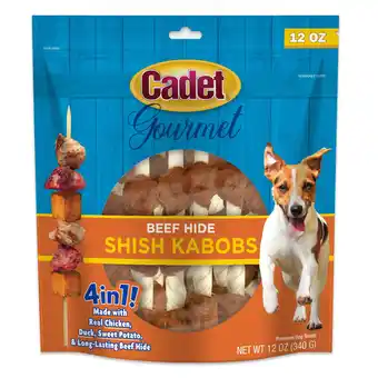 Walmart Cadet Gourmet Beef Hide Shish Kabob Dog Treats 12 Ounce (Pack of 1) offer