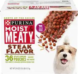 Walmart Purina Moist & Meaty Steak Flavor Adult Dry Dog Food offer