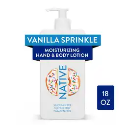 Walmart Native Dunkin' Moisturizing Body Lotion, Vanilla Sprinkle, 16.5 oz offer