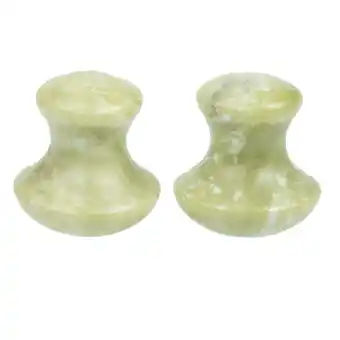 Walmart Aloha 2pcs Gua Sha Scraping Massage Tool Massage Jade Mushroom Shaped Face Massager offer