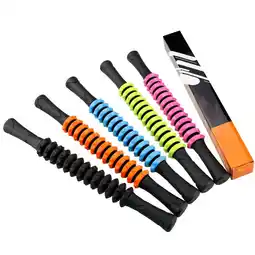 Walmart Raindrops Plastic Roller Rolling Massager Full Body Massage Stick Yoga Relax Rod Orange offer