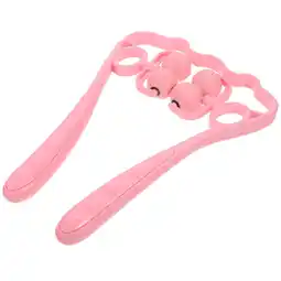 Walmart Neck Massager Roller Hand Held Double Ball Cervical The Shoulder Pink Silicone Travel offer