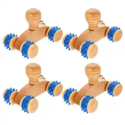 Walmart 4Pcs Wood Massage Roller for Adult Back Muscle Relaxation and Improved Blood Circulation Brown offer