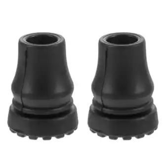 Walmart 2 Pcs Outdoor Crutch Pad Anti-slip Foot Pole Walking Sticks Protectors Travel Black offer