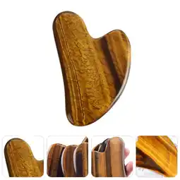 Walmart 1Pc Tiger's Eye Scraping Plate Practical Gua Sha Scraping Board (Light Brown) offer
