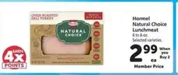 Safeway Hormel Natural Choice Lunchmeat offer