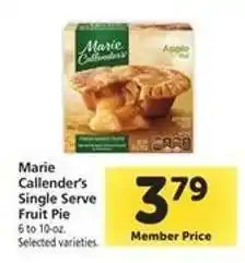 Safeway Marie Callender's Single Serve Fruit Pie offer