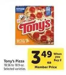 Safeway Tony's Pizza offer