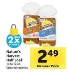Safeway Nature's Harvest Half Loaf offer