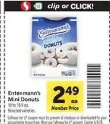 Safeway Entenmann's Mini Donuts offer