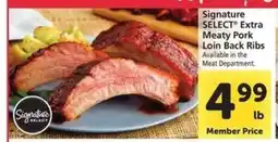 Safeway Signature SELECT Extra Meaty Pork Loin Back Ribs offer
