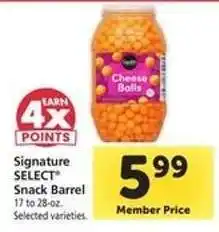Safeway Signature Select Snack Barrel offer