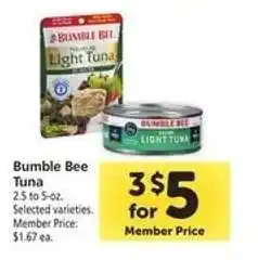 Safeway Bumble Bee Tuna offer
