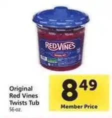 Safeway Original Red Vines Twists Tub offer