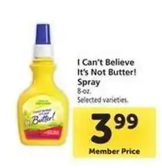 Safeway I Can't Believe It's Not Butter Spray offer