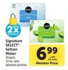 Safeway Signature SELECT Seltzer Water offer